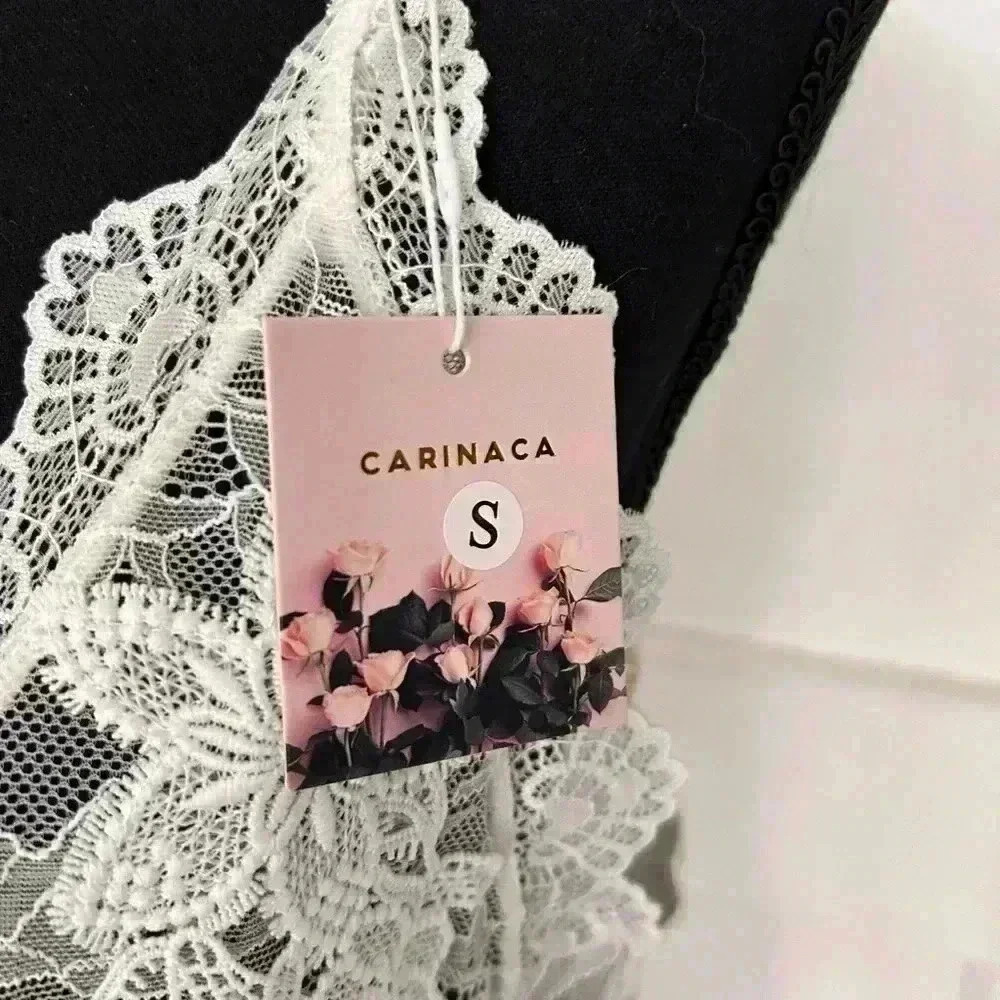BNWT  Carinaca White Camisole Top Size Small - Picture 2 of 7